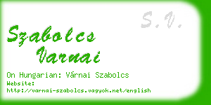 szabolcs varnai business card