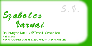 szabolcs varnai business card
